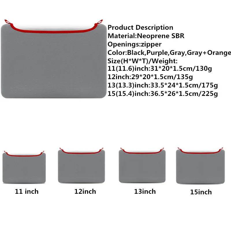 Чехол для компьютера с застежкой молнией Jacodel Macbook Air Pro retina 11 12 13 15 3 6 дюймов Сумка