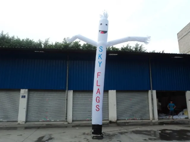 Счастливый Надувной 4 м надувной волны одна нога многоцветный руки танцор