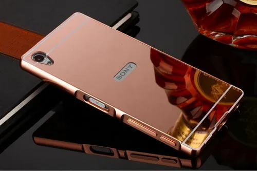 Для Sony Xperia Z3 D6603 D6643 D6653 D6616 D6633 L55T алюминиевая металлическая рамка + зеркальные
