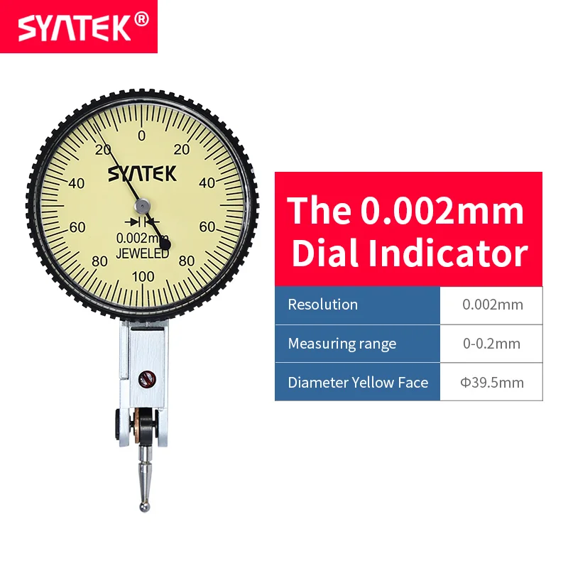 Syntek 0-0 2 мм противоударный циферблат тестовый рычаг индикатор 0 002 набора