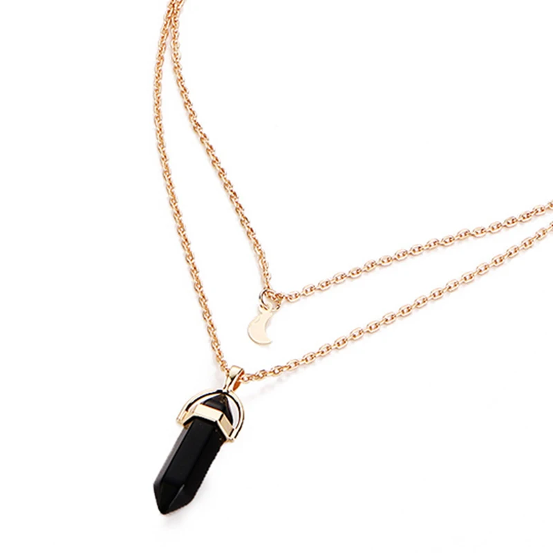 Miss JQ New Fashion 2019 Moon Choker Necklaces Vintage Quartz Stone Necklace for Women Bohemia Unicorn Jewelry colar | Украшения и