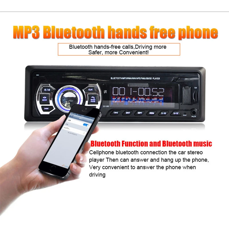 Стерео цифровой приемник Bluetooth 12 В Fm-радио MP3 Аудио-Плеер с USB/SD/FLAC Автомобильная