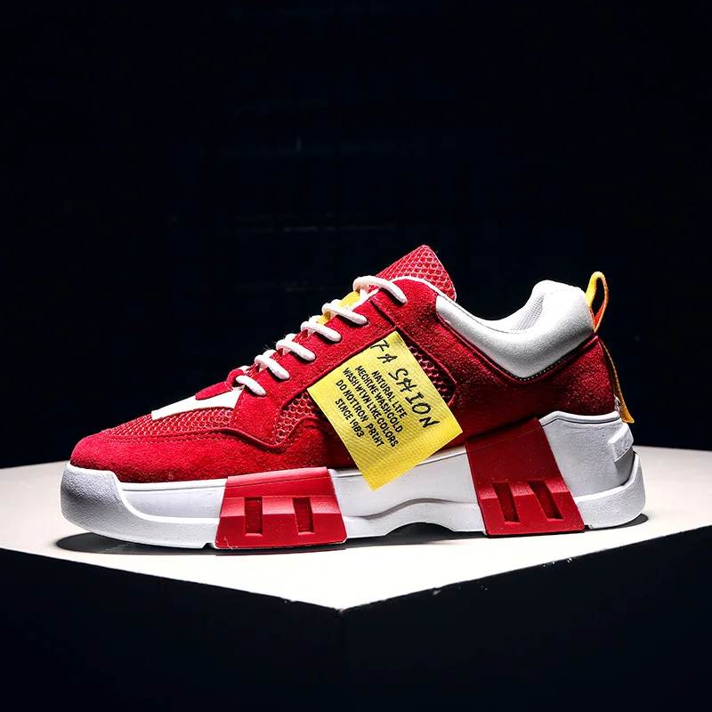 

Stylish Designer Casual Shoes Men Yellow Sneakers Black White Walking Footwear Breathable Mesh Sneakers Men Shoes