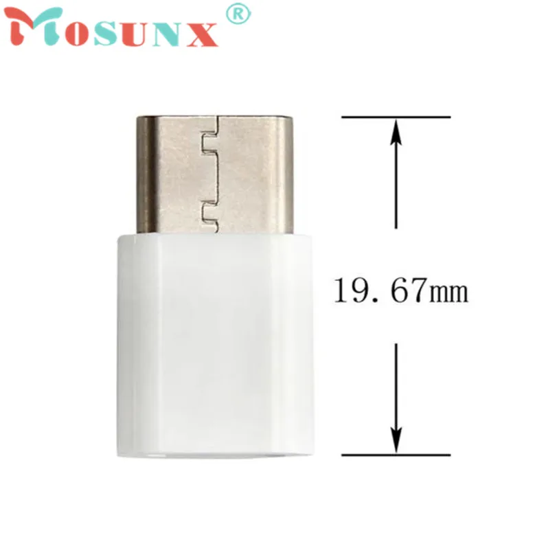 Mosunx 1 шт. USB-C Type-C к Micro USB адаптер для зарядки данных Huawei P9 подарок Feb 5 Прямая