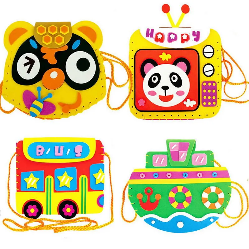 Творческий Детский Сад DIY Ремесла Материал Дети ПОДЕЛКИ Ручной Работы EVA Сумки Craft