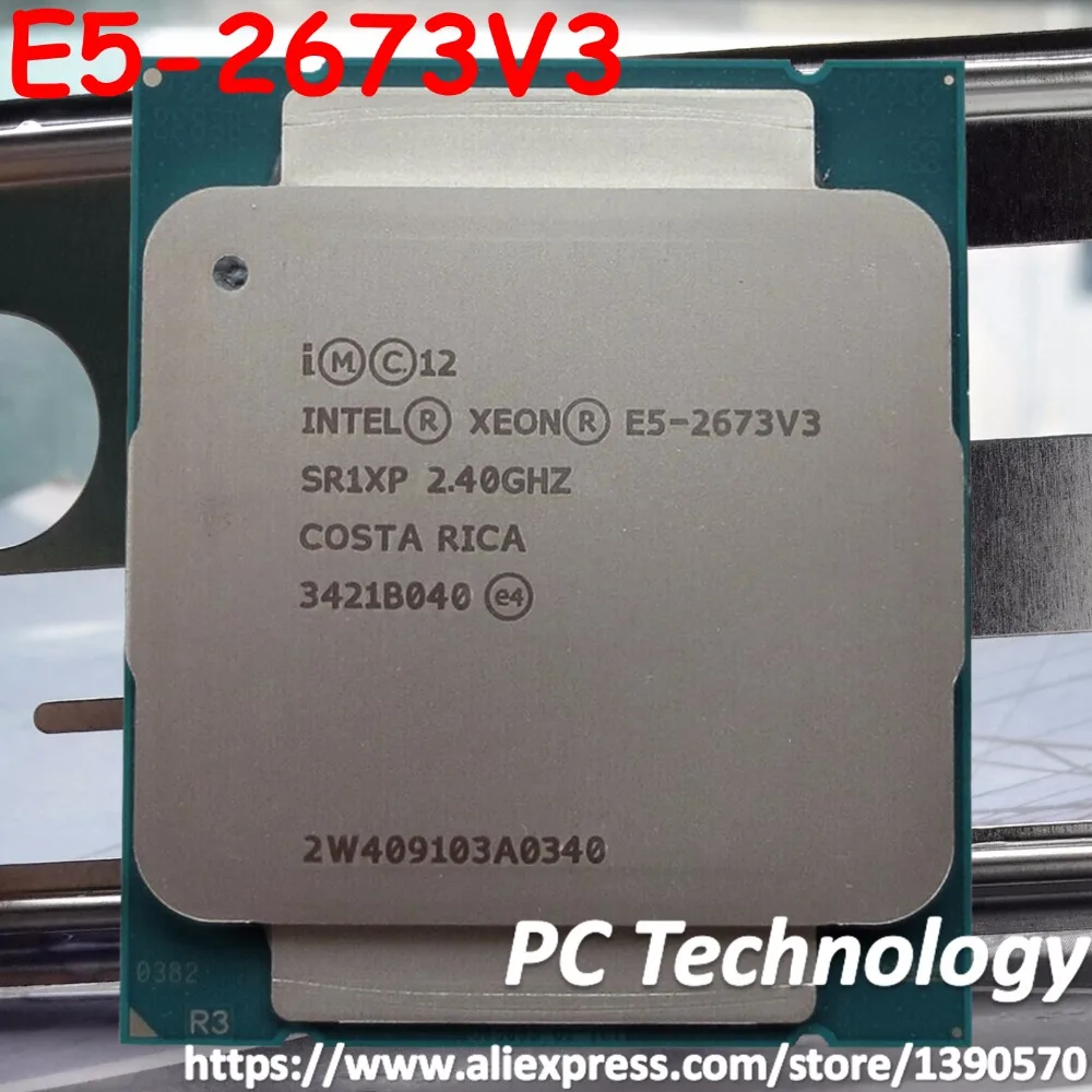 Оригинальный официальная версия Intel Xeon E5 2673V3 12 ядерный процессор системный блок