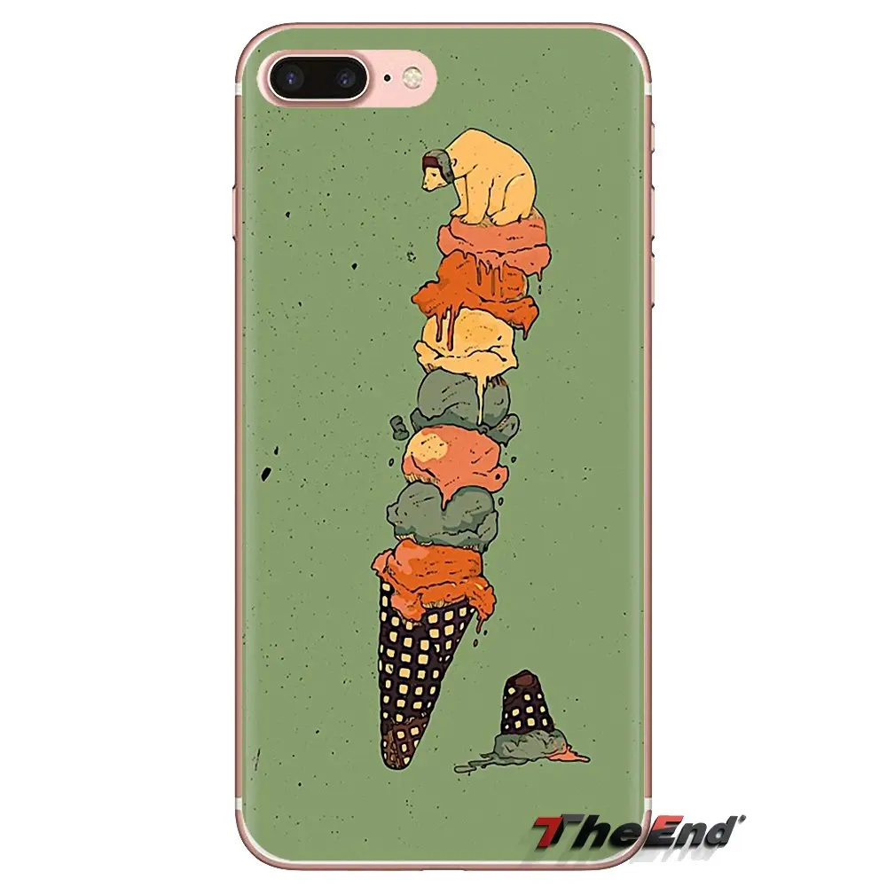 For Xiaomi Mi3 Samsung A10 A30 A40 A50 A60 A70 Galaxy S2 Note 2 Grand Core Prime Transparent Soft Cases Covers Sweet Ice Cream |
