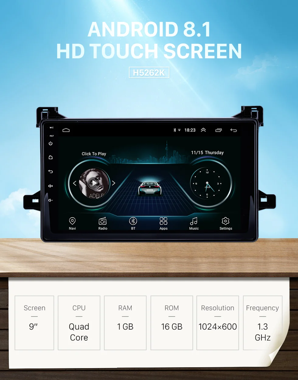 Seicane 9 дюймов 2din Android 8,1 HD сенсорный экран автомобиля радио gps для Toyota Prius Поддержка wifi Bluetooth DVR камера заднего вида
