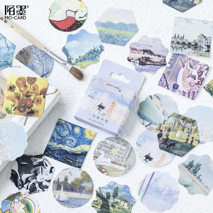 

Scrapbooking Label Sticker 45 Pcs/lot Art Museum Mini Paper Sticker Decoration Diy Ablum Diary Memo Pads Kawaii Stationery