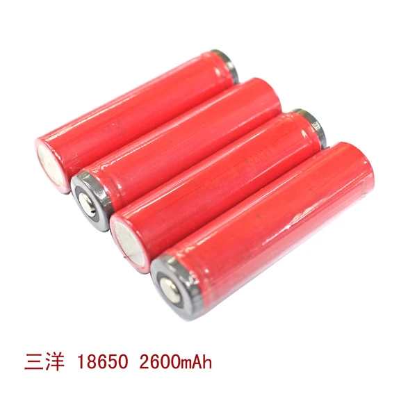 Литий ионный аккумулятор San yo 18650 2600 мАч с защитой 3 7 в 5 А 4 2 1 шт.|18650 rechargeable battery