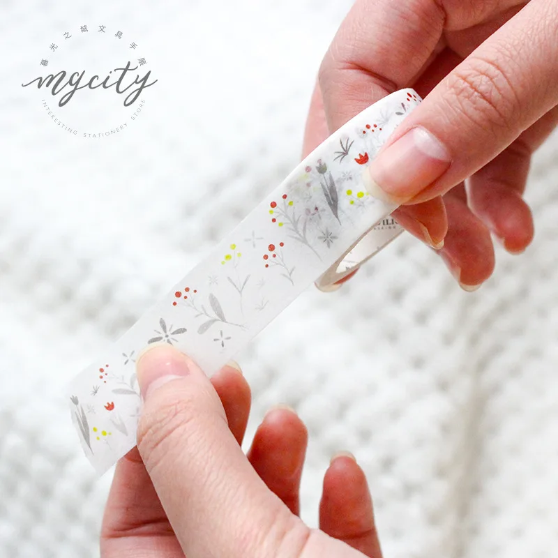 18 мм Широкий Бант-бабочка/лес/свежий цветок лента для декорации Washi DIY планировщик