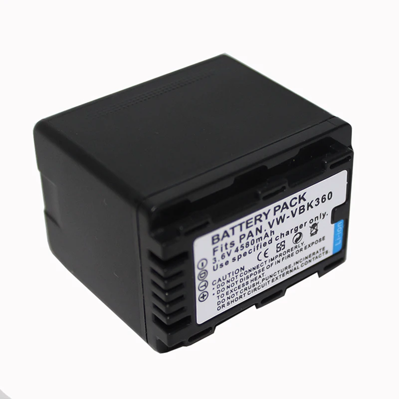 Аккумулятор 4580 мА · ч 4 шт. VW-VBK360 для камеры Panasonic HC-V10 V100 V100M V500 V500M V700 V700M HDC-HS60 HS80 SD40 |