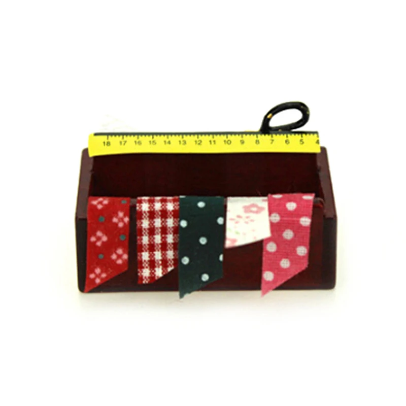 1/12 Миниатюрные аксессуары для кукольного домика Набор Мини швейных инструментов