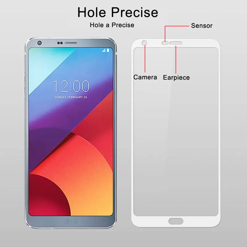 9H полное покрытие закаленное стекло протектор экрана для LG G5 Q6 V10 K10 V30 Plus + 2016 2017 G7