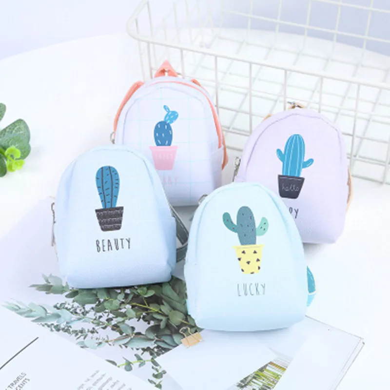 Small Fresh Mini Back pack Coin Purse Women Creative Purses Girl Cute Cartoon Fruit Cat Headphone Storage Bag Key Wallet for Kid | Багаж и