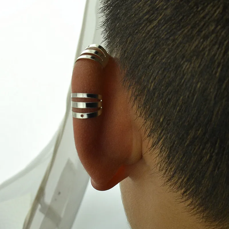 2 шт. клипсы на ухо серьги для женщин и мужчин Манжеты Поддельные Нержавеющая