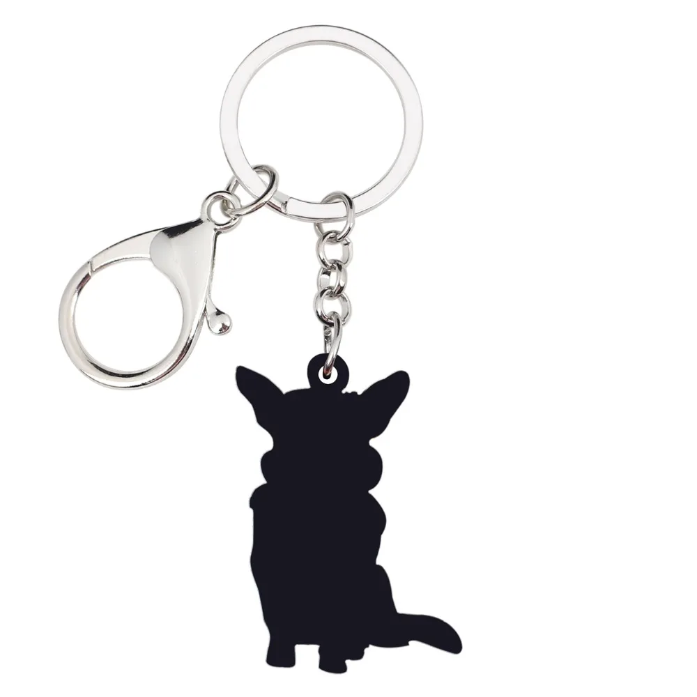Bonsny акриловые очки для сидения Welsh Corgi Pembroke брелки собак ключей кольца с животными