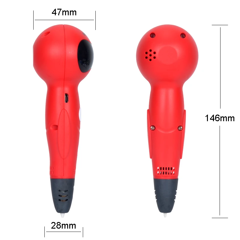 Smaffox 3D Ручка с голосовыми подсказками Функция 5 в 2A usb кабель печать Поддержка PLA