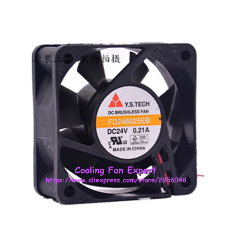 FD246025EB двойной шариковый подшипник Инвертор Вентилятор охлаждения DC 24V 0.21A 5200