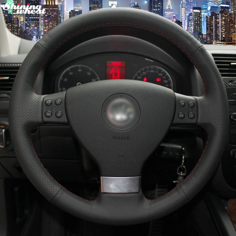 

Shining wheat Car Steering Wheel Cover for Volkswagen Golf 5 Mk5 Sagitar Magotan VW Passat B6 Jetta 5 Mk5 Tiguan 2007-2011