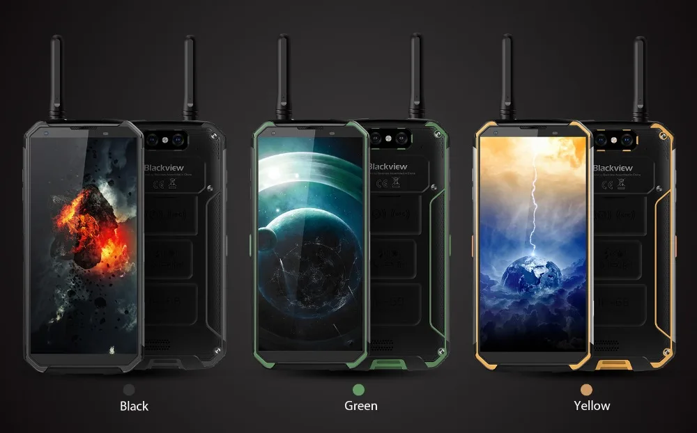 BLACKVIEW BV9500 Pro IP69K рация 5," 18:9 FHD Смартфон Android 8,1 6+ 128 ГБ 10000 мАч Беспроводная зарядка для мобильного телефона NFC