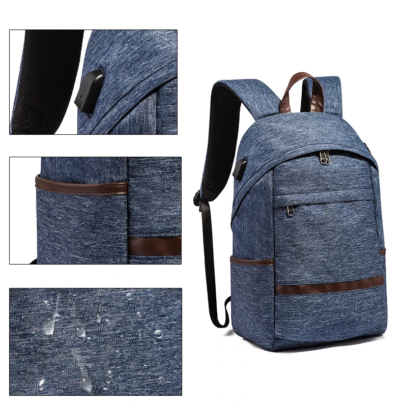 Мужской водонепроницаемый рюкзак для ноутбука с USB зарядкой|Мужские рюкзаки| |