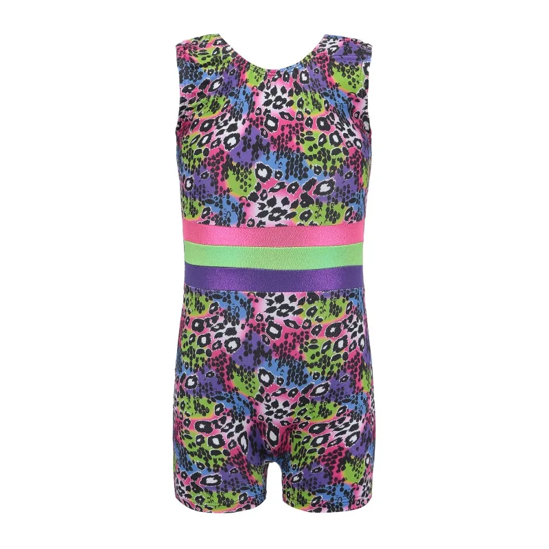 Детский комбинезон без рукавов для девочек боди гимнастики балета танцевальной