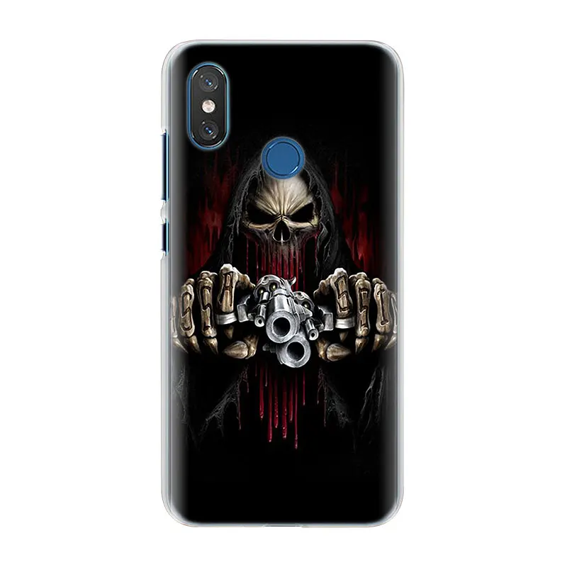 Мрачный Жнец Череп чехол для телефона для Xiaomi mi 9 Honor 8 Lite A1 A2 Lite Red mi 5 5A 6A Примечание 6 7 S2 жесткий поликарбонатный чехол для телефона чехол