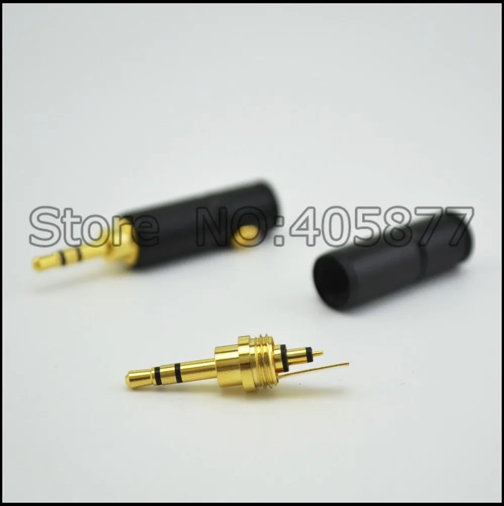 10 шт. позолоченный 2 5 мм 3 ploe штекер аудио разъем припоя|3 plug|connector 3connector 2.5mm |
