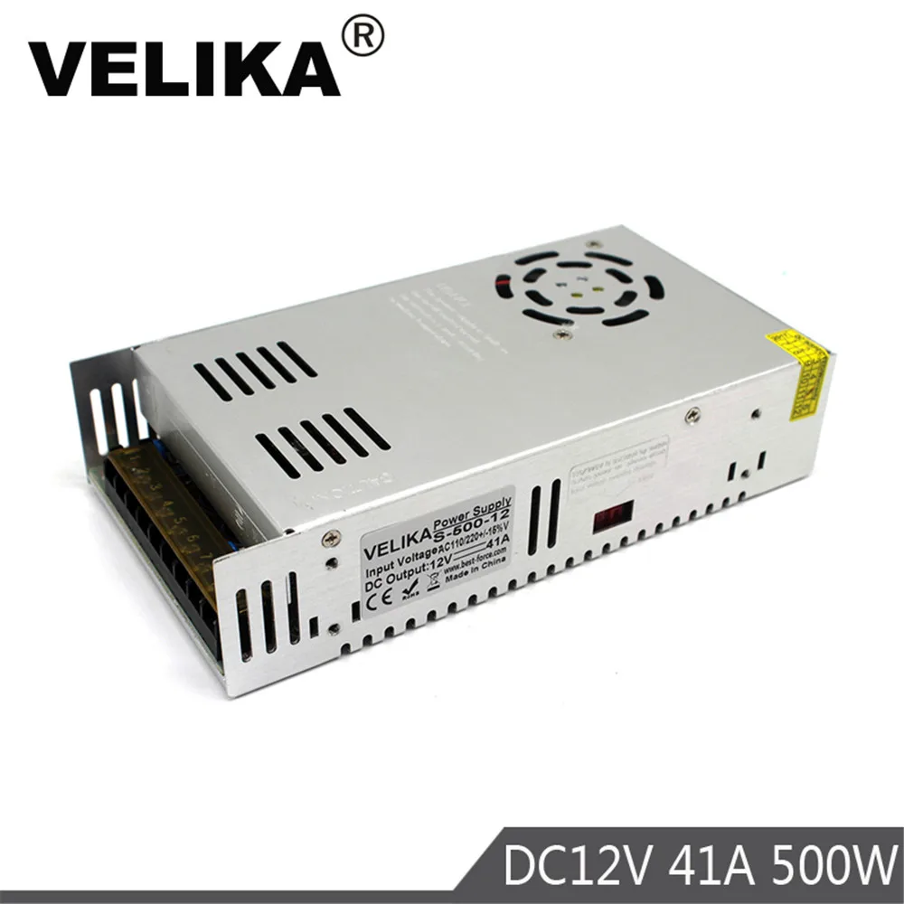 Одиночный выход 500W 41A импульсный источник питания 12V трансформаторы AC110V 220V к DC12V