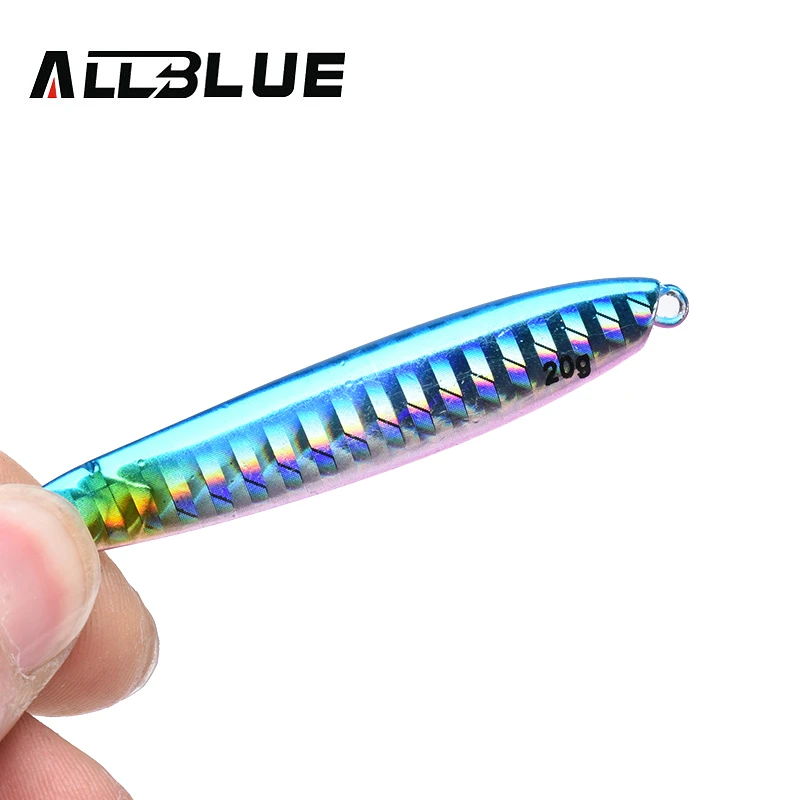 ALLBLUE выгодная цена Металлический Поплавок ложка 15 г 20 28 3D глаза Искусственные