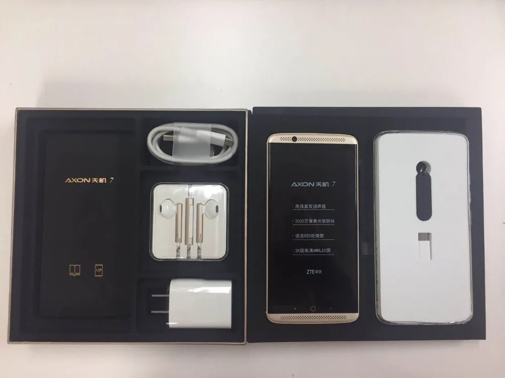 Оригинал ZTE Axon 7 4G LTE мобильный телефон Snapdragon 820 Android 0 5 &quot2560X1440 4/6 Гб RAM 64G/128 ГБ ROM 20.0MP