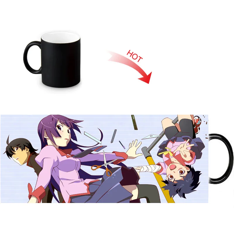Senjougahara Hitagi печатные цветные меняющие кружки домашний фарфоровый чай чашка для