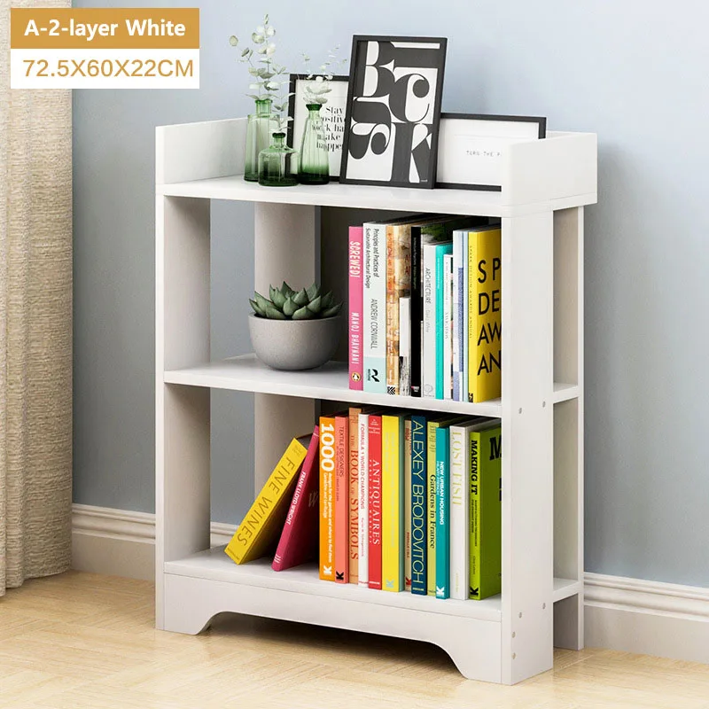 60cm-white-2L Современная простая книжная полка, деревянная настенная полка, книжный шкаф, мебель для дома, гостиной, органайзер, шкаф для хранения - Цвет: 60cm-white-2L