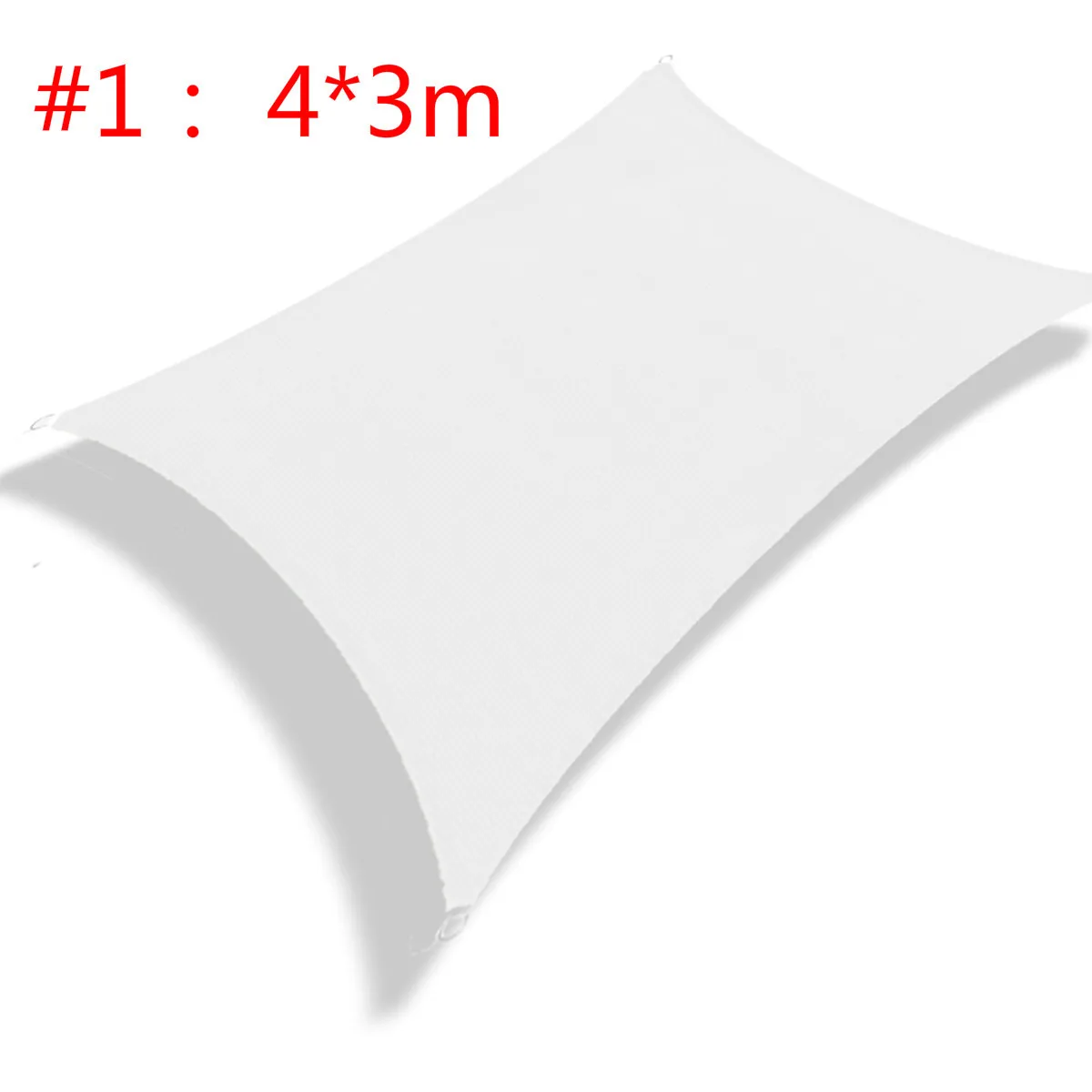 white Rectangle 4x3m 4x3/3,6/3/2 m Треугольники/площадь/прямоугольник Защита от ультрафиолетовых лучей Водонепроницаемый полиэфирная ткань для отдыха на открытом воздухе солнце экран теневые паруса сетчатые навесы - Цвет: white Rectangle 4x3m