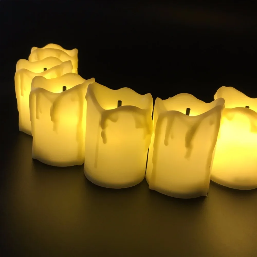 

Не Мерцающая батарея, 12 шт., теплый белый свет, Светодиодная свеча, электронный Bougeoir, LED Kaarsen на Рождество