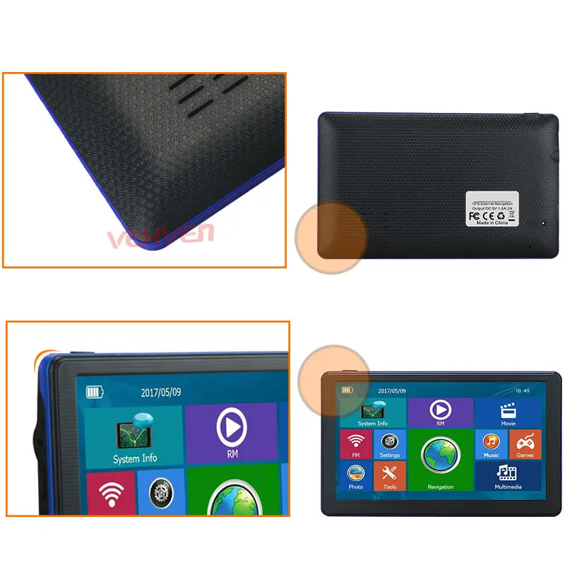 Vehven 7 дюймов gps-навигация 256 МБ 8 ГБ Встроенный Bluetooth и AVIN FM с емкостный Экран
