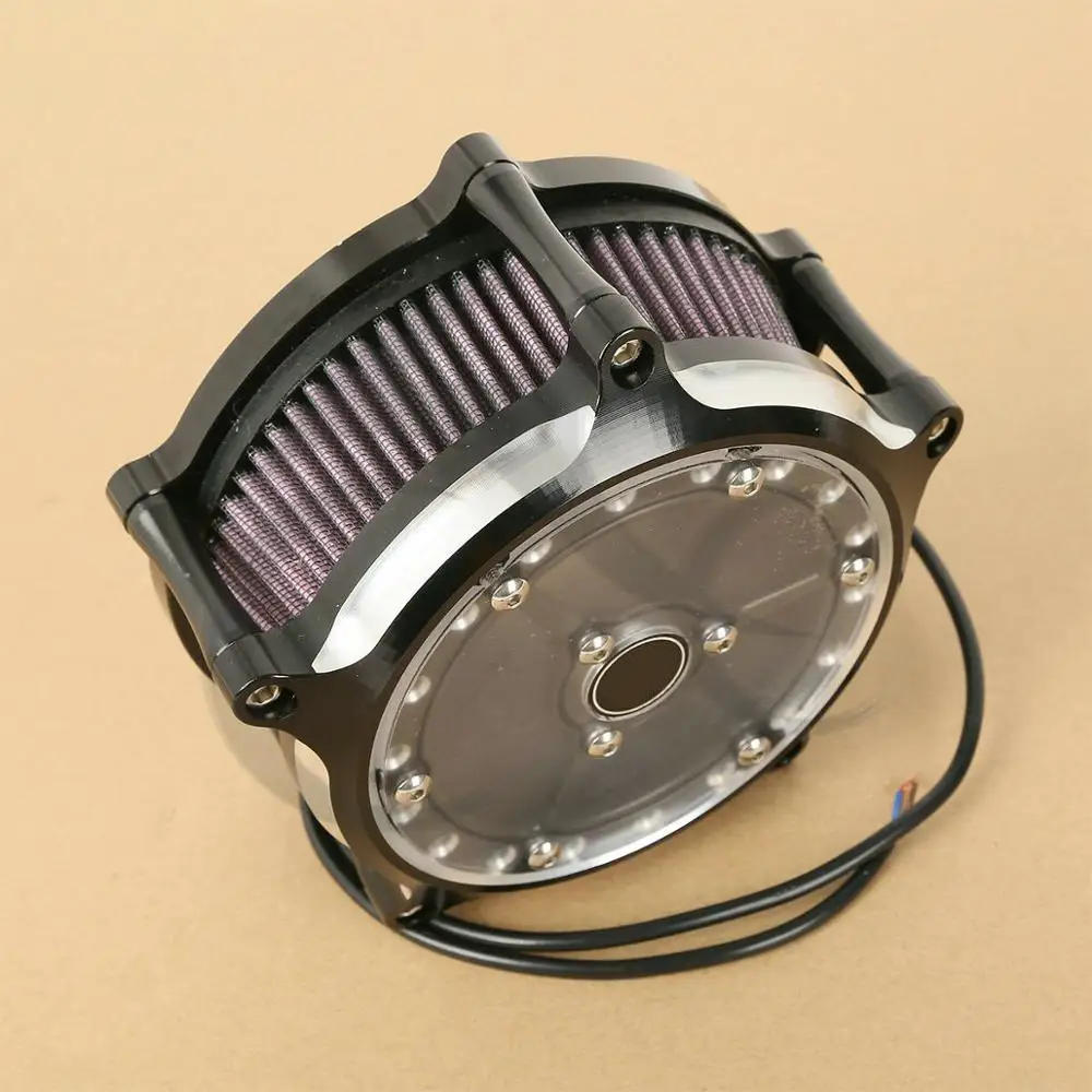 Мотоцикл LED воздухоочиститель Впускной фильтр для Harley Sportster XL 1200 883 91 18 48 72 железо 09