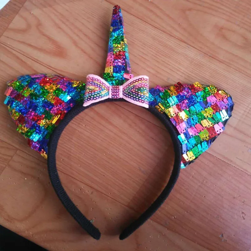 10 BLESSING девушка DIY Единорог волос бант повязка с пони Spangle Flash оптовая продажа |