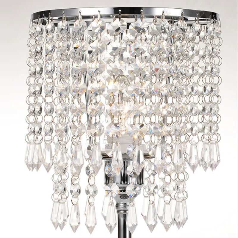 

Modern minimalist crystal table lamp European bedroom bedside desk lamp luxury K9 decorative home E27 bulb lighting fixtures