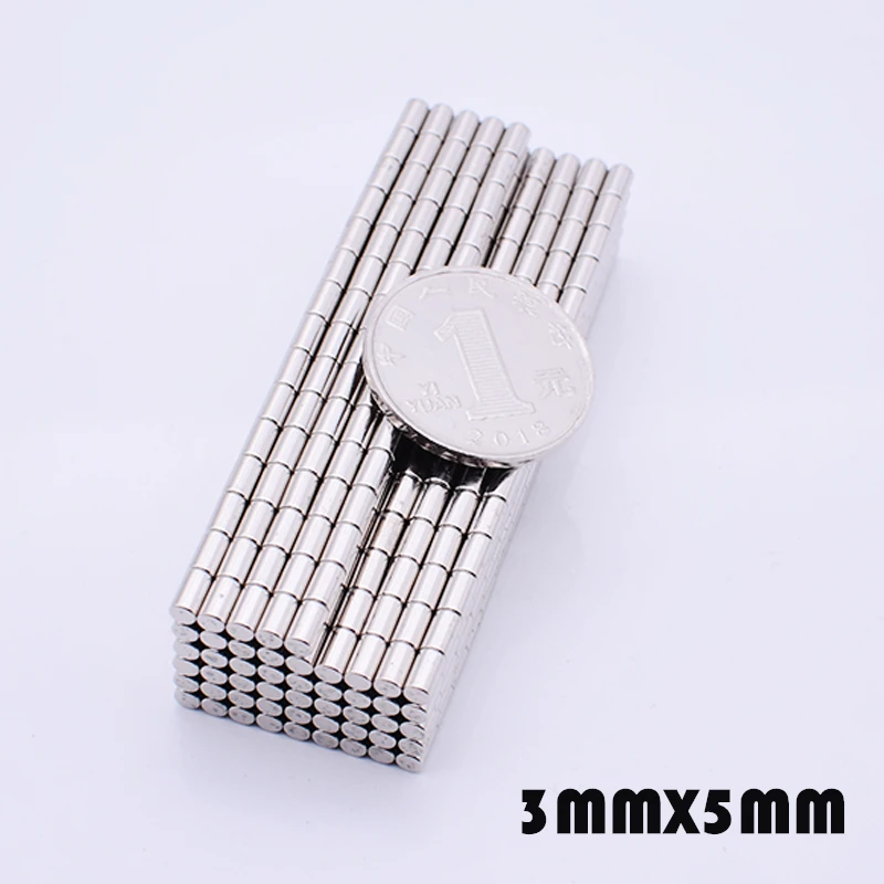 100/300 шт Дисковый 3x5 мм неодимовый магнит постоянных N35 супер сильные мощные