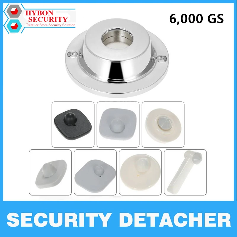 HYBON Security Tag Remover Unlocker Alarm Tags Detachers 6000GS Magnetic Clothes Hook quita alarmas de ropa | Безопасность и