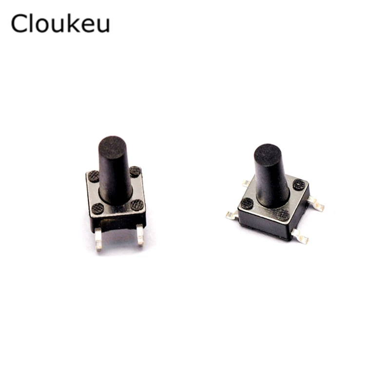 

50Pcs Push Button Switch Black 6*6*23mm Touch micro switch 6x6x23
