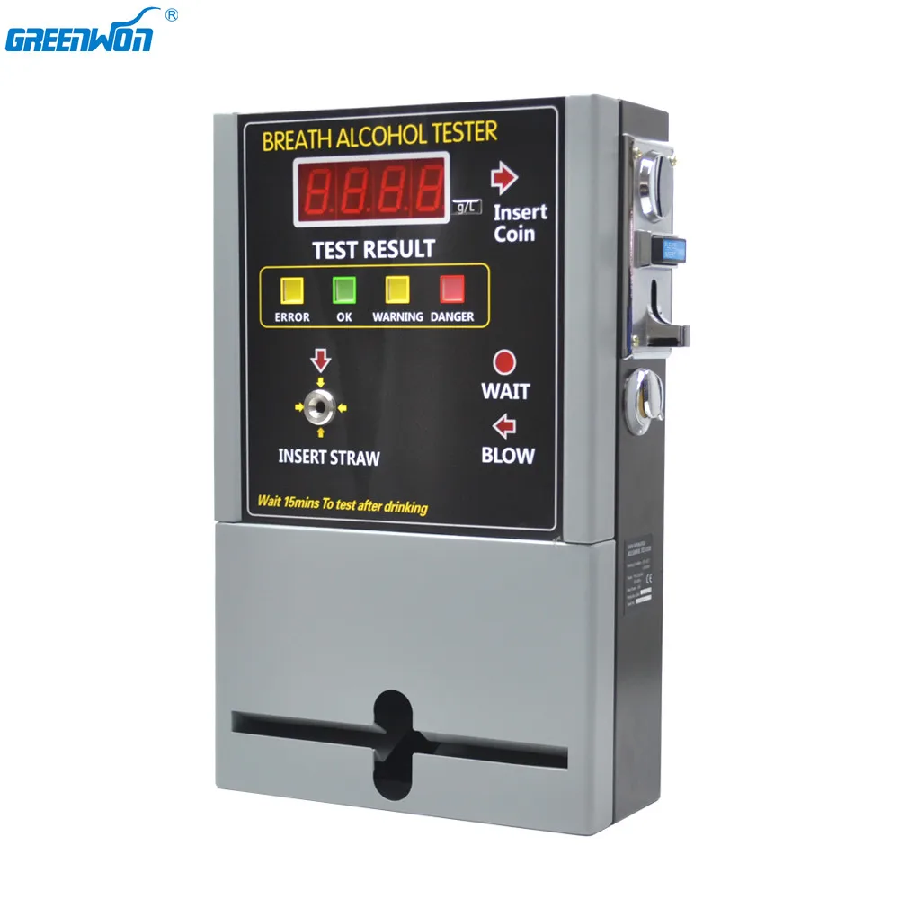 

professional coin operated alcohol tester/breathalyzer machine for bar /restaurant /hotel in russia AT-819