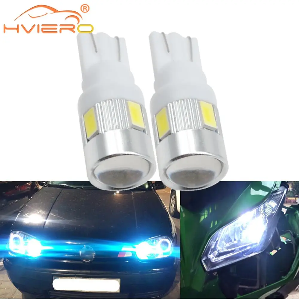 2 шт. Автомобильные светодиодные Ксеноновые лампы T10 W5W 6SMD 5630|interior light|t10 interiorw5w 2pcs |