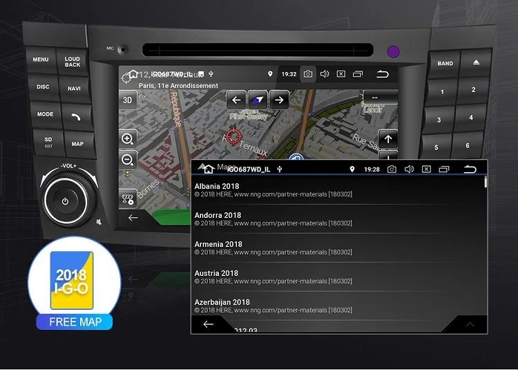 Isudar rom 64 Гб 2 Din Android 9 Авто радио для Mercedes/Benz/E-Class/W211/CL Автомобильный gps Мультимедиа Восьмиядерный ram 4 игровой ноутбук DVR DSP FM