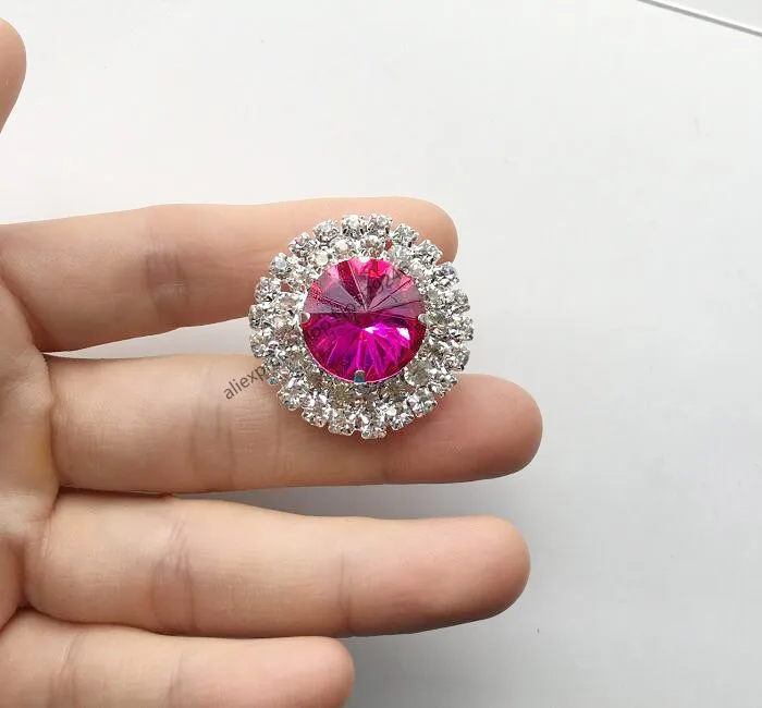 5 шт./лот 32 мм красные синие зеленые желтые черные белые стеклянные хрустальные