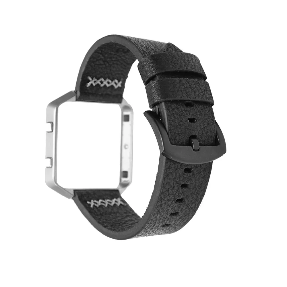 Ремешок из натуральной кожи для Fitbit Blaze western cowboy Кожаный ремешок с металлической