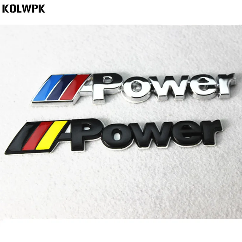 Металлический M POWER MPOWER логотип Автомобильный задний багажник значок наклейка