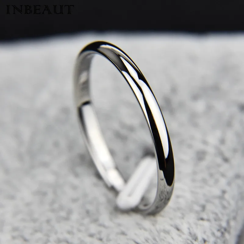 INBEAUT Классическая титановая сталь Розовое и белое золото Цвет свадебное кольцо